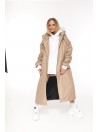 Parka Longline Hoodie Oversize mocca