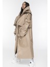 Parka Longline Collar Vest Oversize mocca