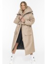 Parka Longline Collar Vest Oversize mocca