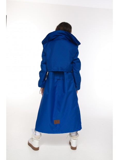 Parka Longline Collar Vest Oversize indigo