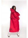 Parka Longline Collar Vest Oversize red