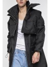 Parka Longline Collar Vest Oversize black