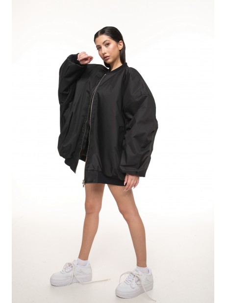 Bomber oversize jacket black