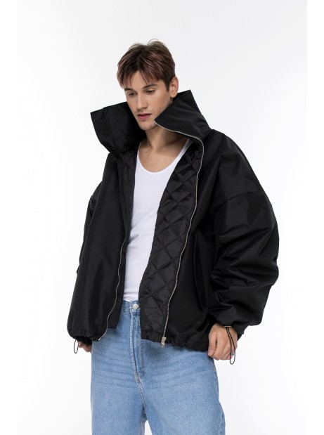 Kurtka typu bomber oversize czarna