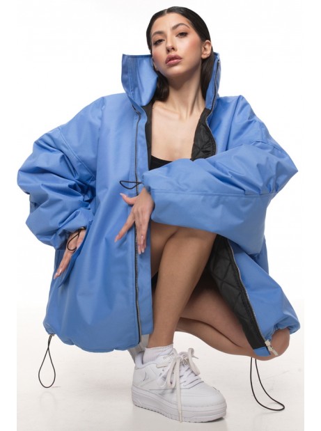 Bomber oversize baby blue jacket