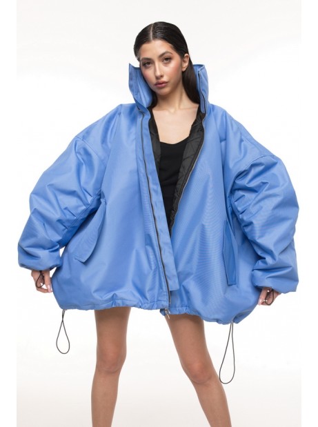 Bomber oversize baby blue jacket