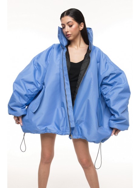 Bomber oversize baby blue jacket