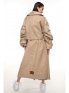 Coat / trench maxi oversize mocca