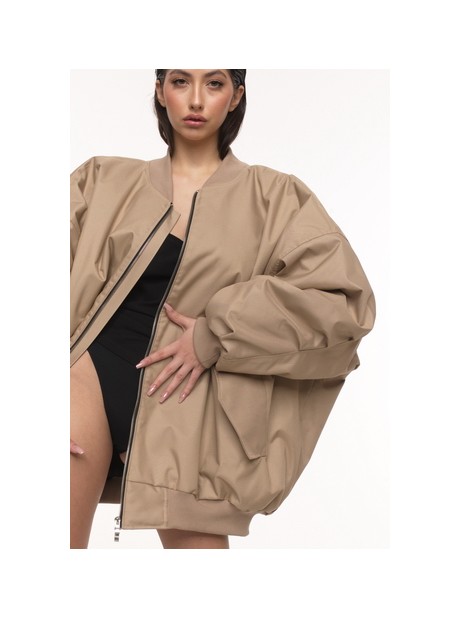 Bomber oversize jacket mocca