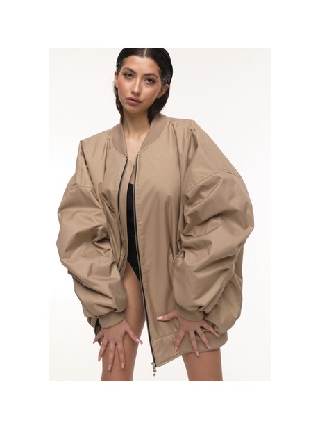 Bomber oversize jacket mocca