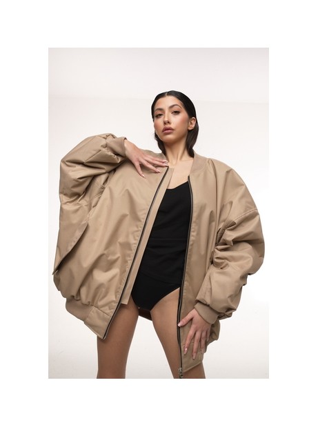 Bomber oversize jacket mocca