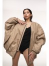 Bomber oversize jacket mocca