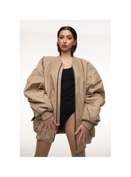 Bomber oversize jacket mocca