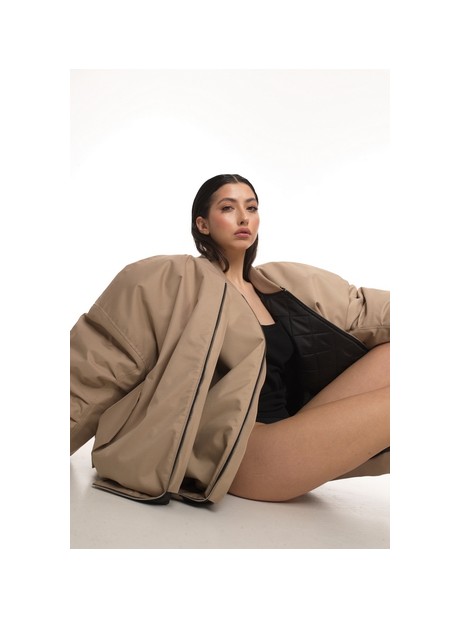 Bomber oversize jacket mocca