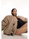 Bomber oversize jacket mocca