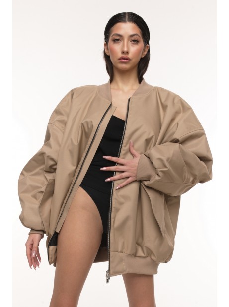 Bomber oversize jacket mocca