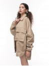 Kurtka koszulowa mocca oversize