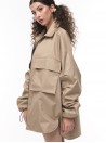 Kurtka koszulowa mocca oversize