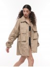 Mocca oversize shirt jacket