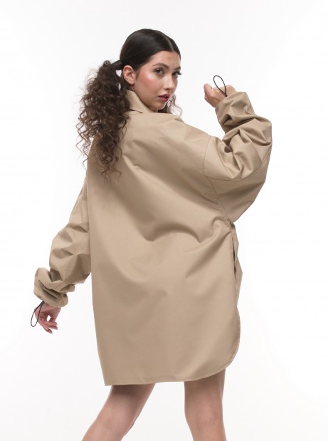 Kurtka koszulowa mocca oversize