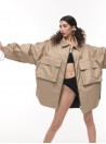 Mocca oversize shirt jacket