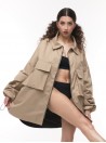 Mocca oversize shirt jacket