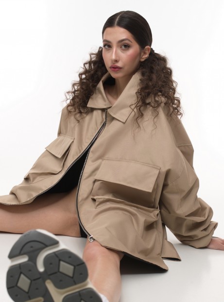 Mocca oversize shirt jacket