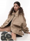 Mocca oversize shirt jacket