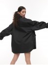 Black oversize shirt jacket