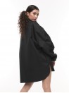 Black oversize shirt jacket