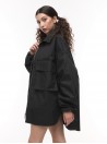 Black oversize shirt jacket