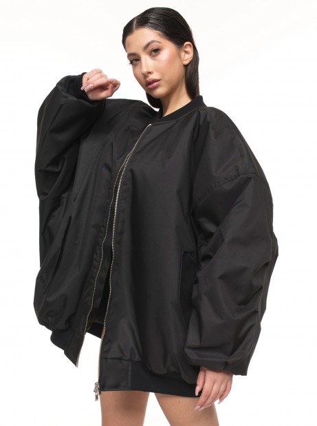 Bomber oversize jacket black
