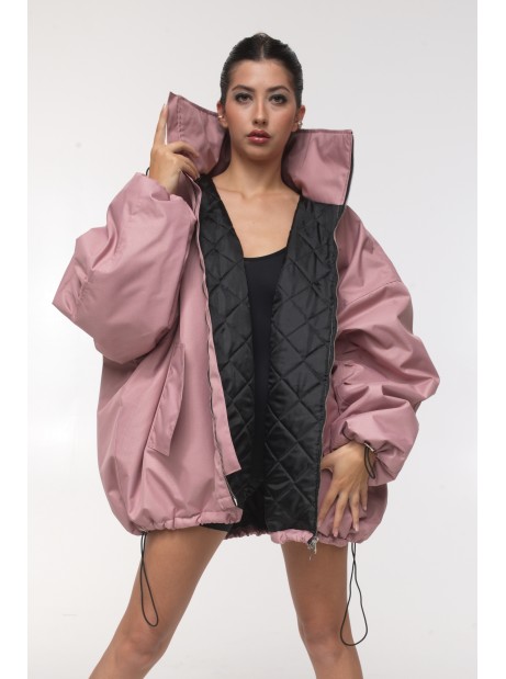 Bomber oversize jacket dusty pink