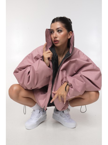 Bomber oversize jacket dusty pink