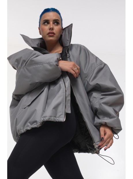 Bomber oversize jacket grey