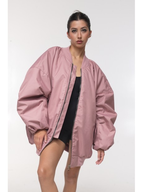 Bomber oversize jacket dusty pink