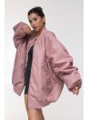 Kurtka typu bomber oversize dusty pink