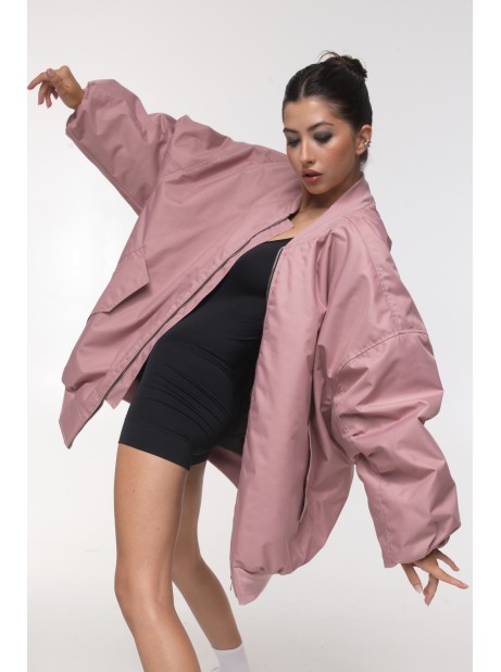 Bomber oversize jacket dusty pink