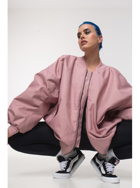 Bomber oversize jacket dusty pink