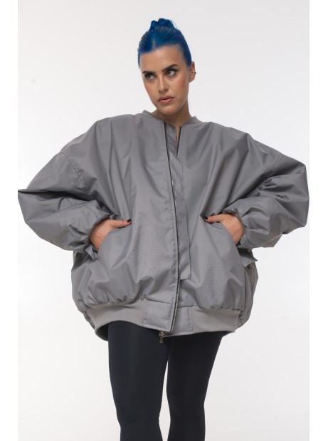 Kurtka typu bomber oversize grey