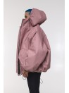 Bomber hoodie oversize dusty pink jacket