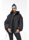 Bomber hoodie oversize jacket black