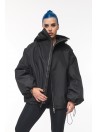 Bomber hoodie oversize jacket black