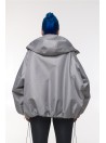 Kurtka bomber hoodie oversize grey