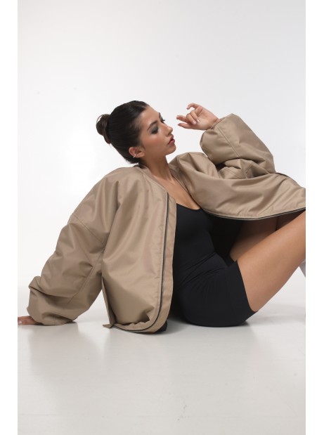 Bomber oversize jacket mocca