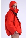 Kurtka bomber hoodie oversize red