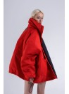 Red bomber jacket oversize