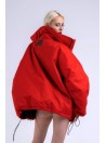 Red bomber jacket oversize