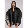 Oversized jacket bomber in black