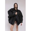 Oversized jacket bomber in black